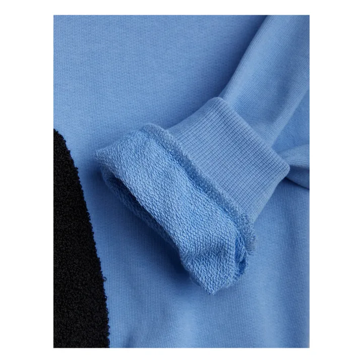 Mini Rodini Sweat Coton Bio Brodé Chien | Bleu ciel