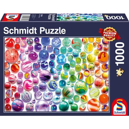 Schmidt Spiele Puzzle - Regenbogen-Murmeln, 1000 Teile