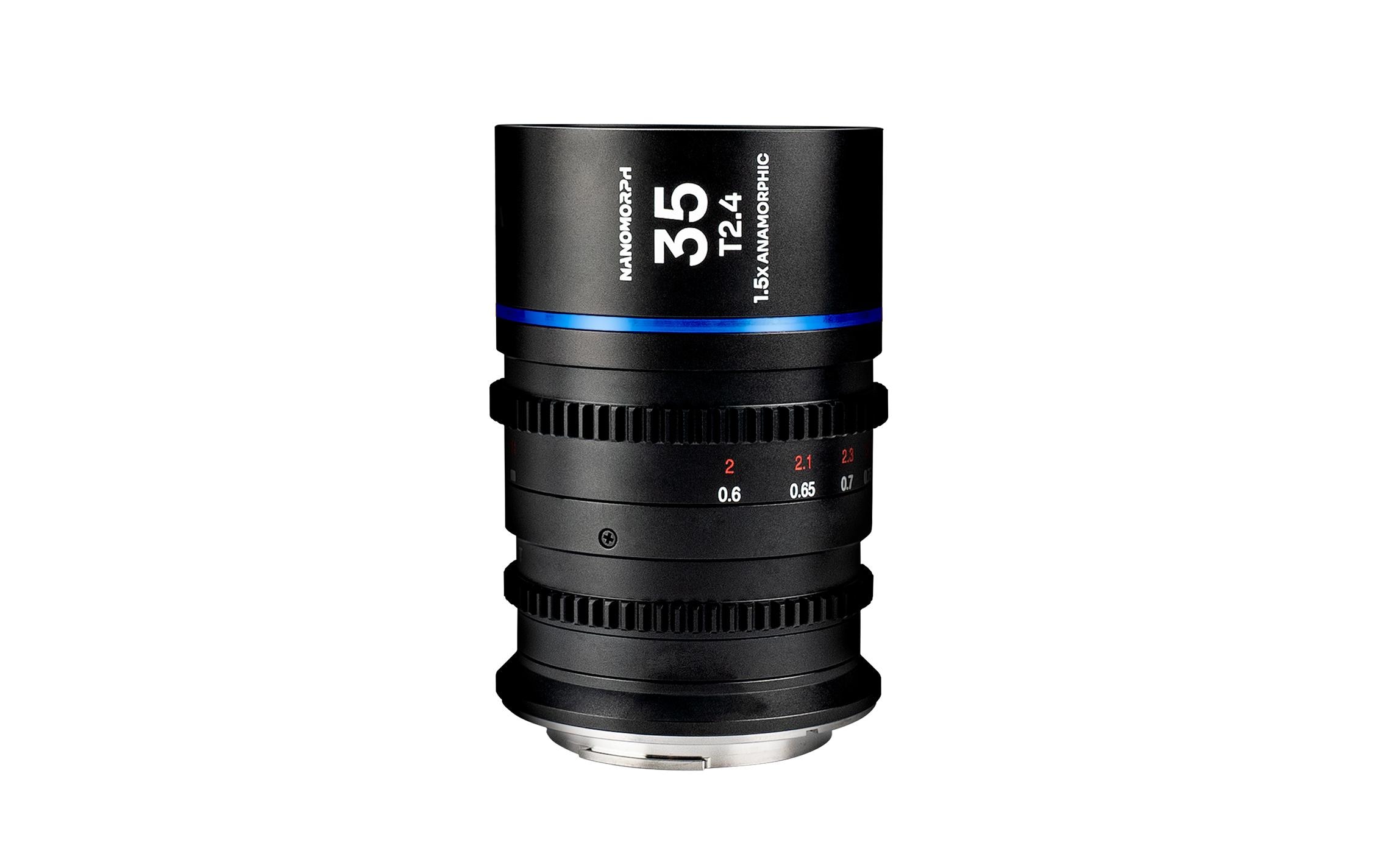 Festbrennweite Nano 1.5X 35 mm T/2.4 (Blue) – Canon RF<br>Ultra kleines anamorphotisches Objektiv für Super35-Sensoren