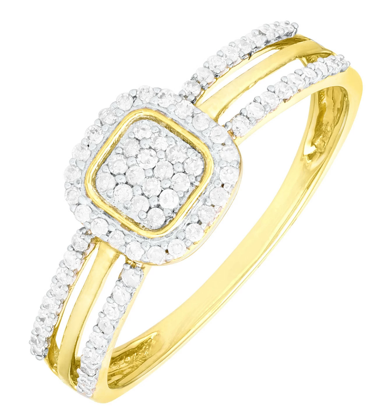 Edler Damenring mit 74 Diamanten