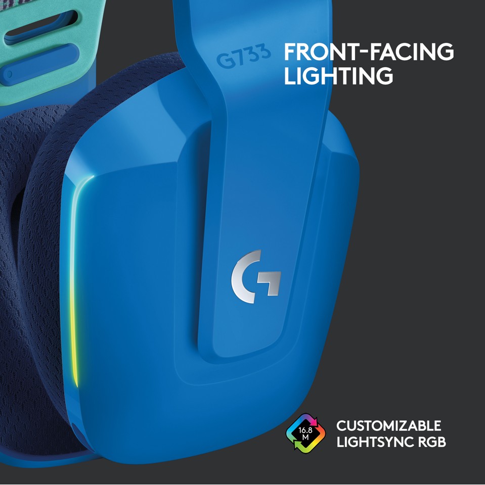 Logitech - G733 LIGHTSPEED Headset - BLUE - 2.4GHZ