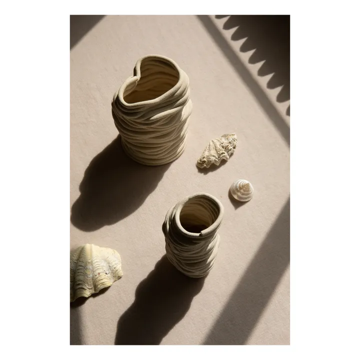 Cole & Cinder Vase Fossil | Off-White