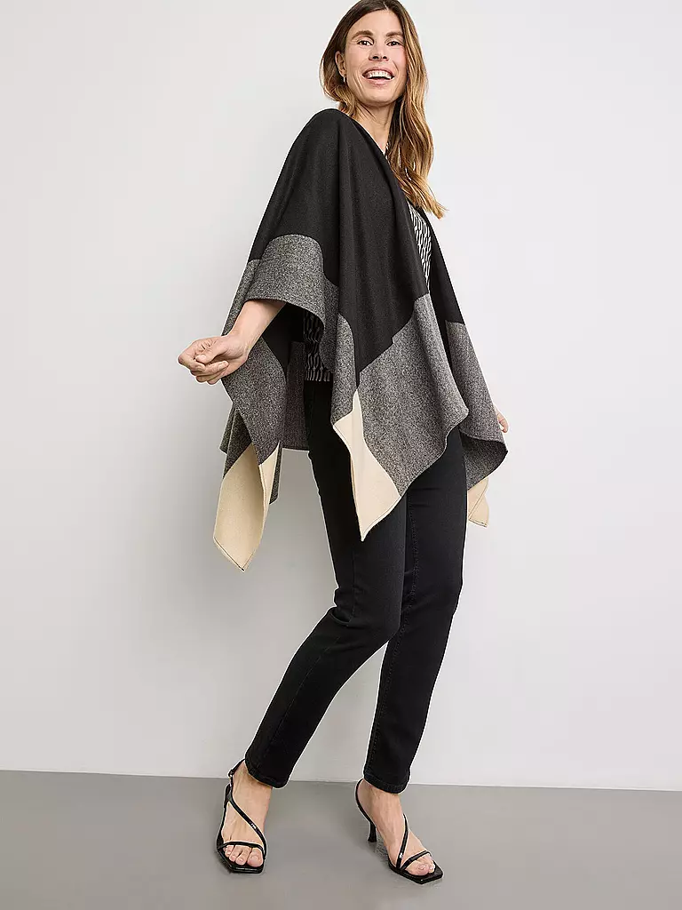 GERRY WEBER Poncho - Cape schwarz