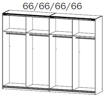 Schwebetürenschrank - Sonoma Eiche - 271 cm