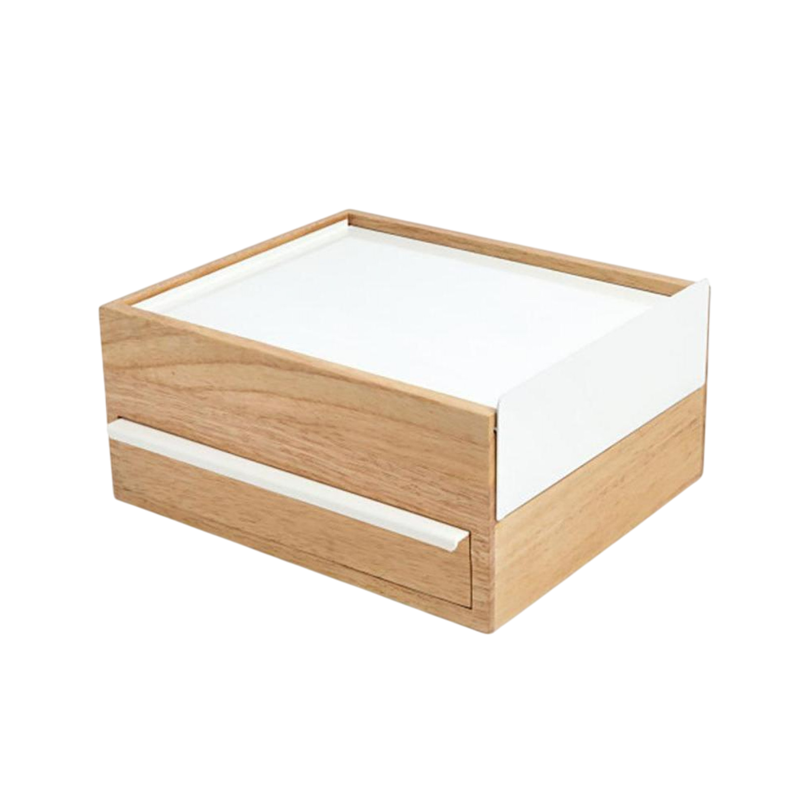 Schmuckhalter Stowit, Weiss/Holz