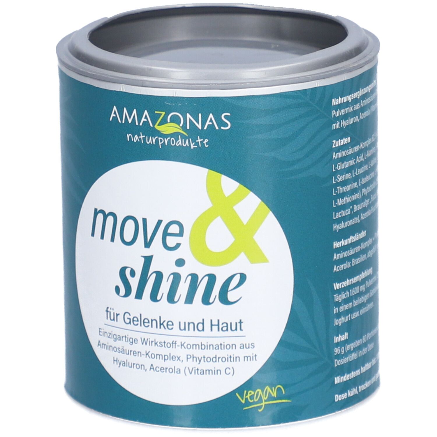 AMAZONAS move&shine Kollagen Aufbauprodukt vegan für Haut und Gelenke
