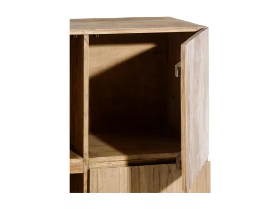 Vaisselier 4 portes en bois naturel - MIKTO