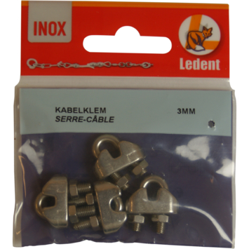 Draadklem RVS 3 mm 4 stuks