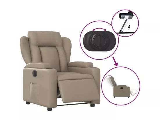 Fauteuil inclinable électrique Cappuccino Similicuir