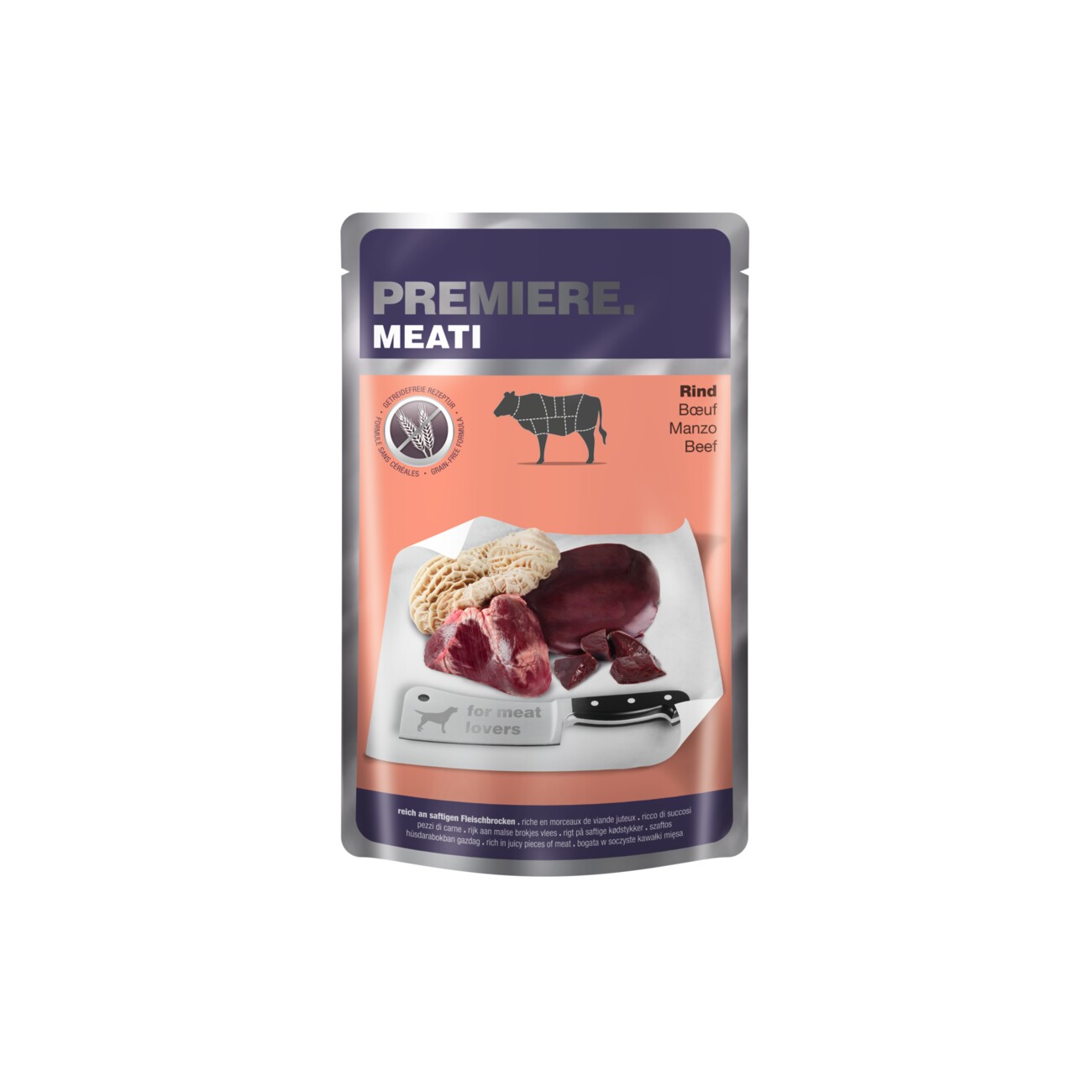 PREMIERE Meati Nassfutter Hund Adult, Rind 5x500 g