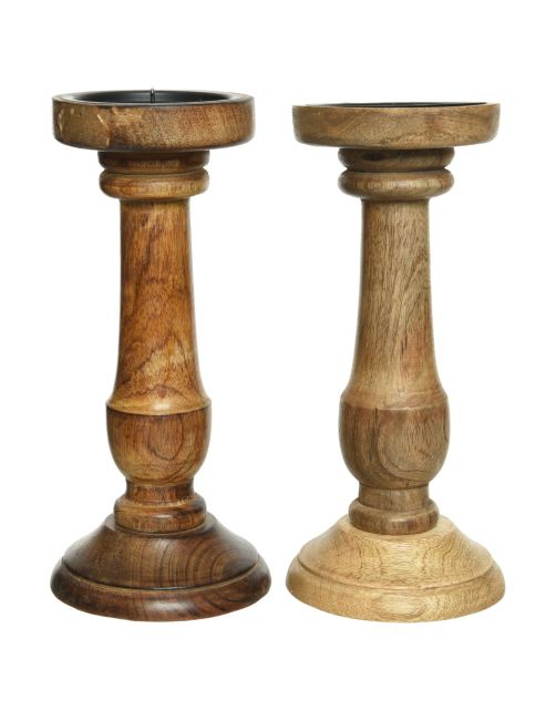 Decoris Kandelaar - Decoratie - Ø11x25 cm Assorti