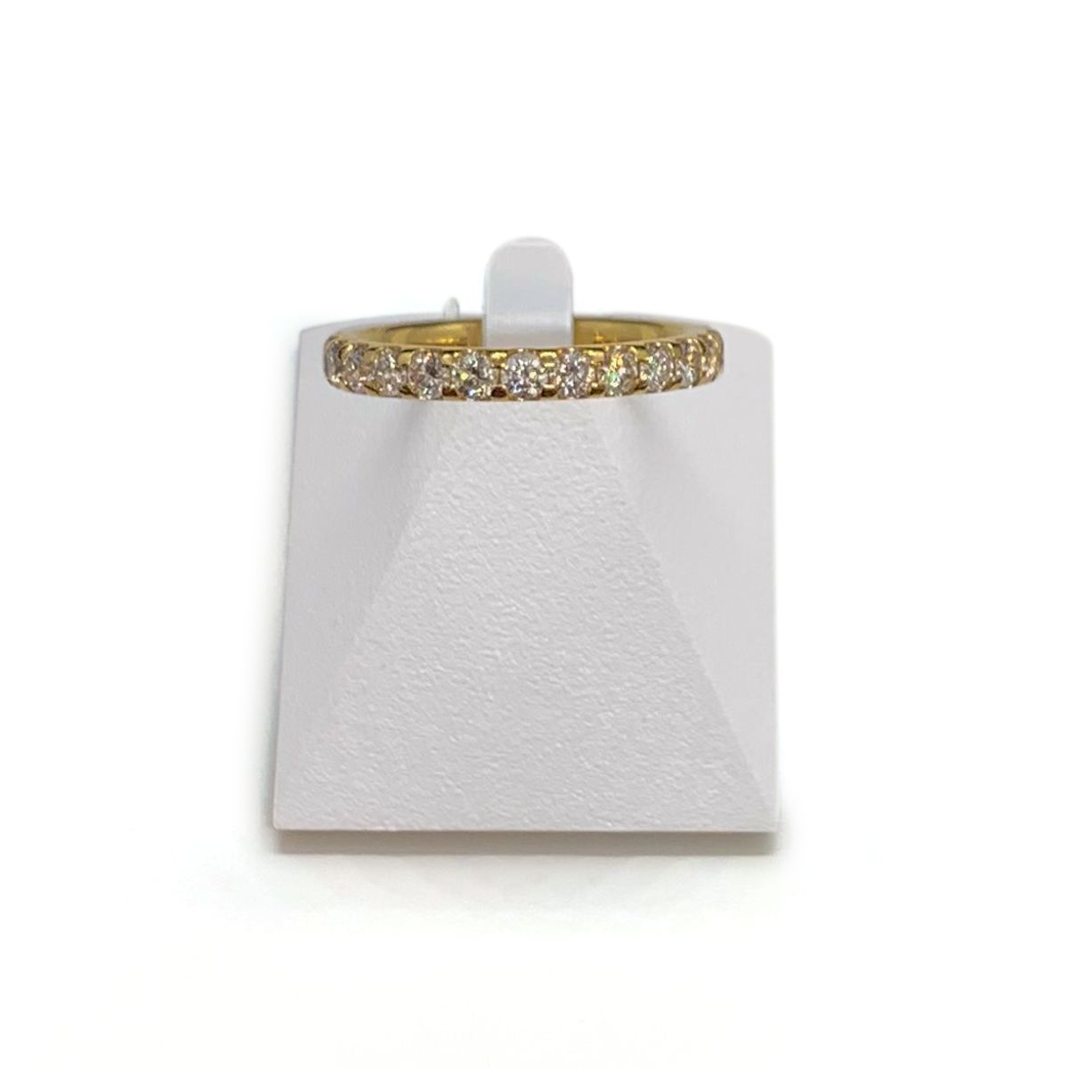Bague d'occasion or 750 jaune tour complet diamants