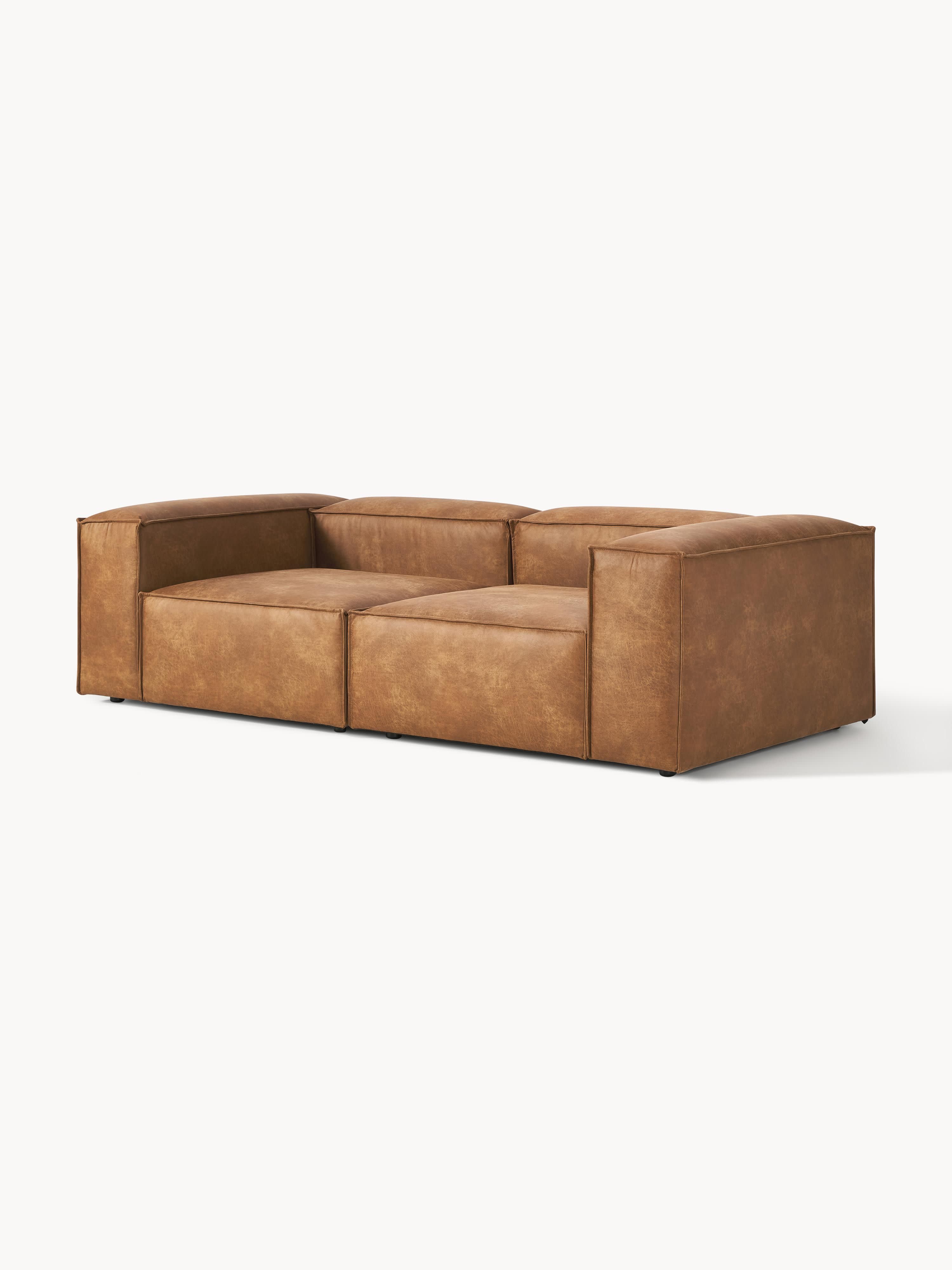 Modulaire bank Lennon (3-zits) van gerecycled leer