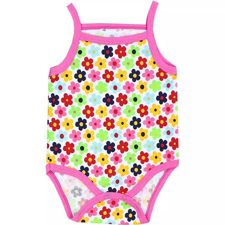 TupTam Mädchen Babybody mit Spagettiträger Sommer 5er Pack lila-kombi