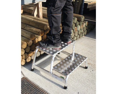 Aluminium montagestap met 2 stappen