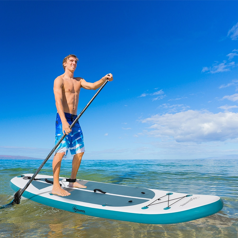 Outsunny Paddleboard mit rutschfestem Belag bunt