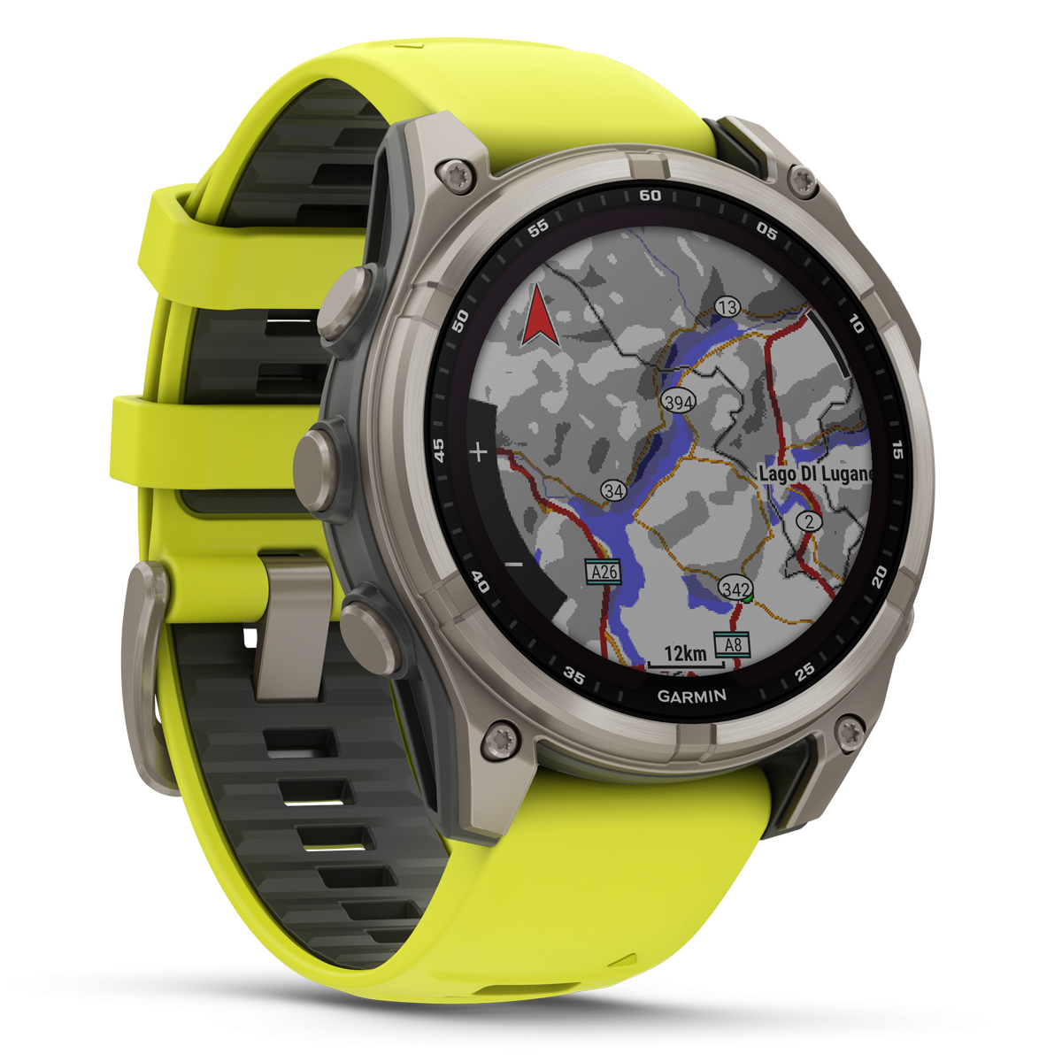 f nix 8 47 mm solar sapphire titanium med amp yellow graphite silikonerem 39 010 02906 21 amp yellow