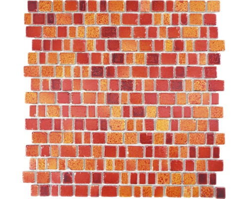 Glasmozaïek XCM GME 96 31,7x31,1 cm rood