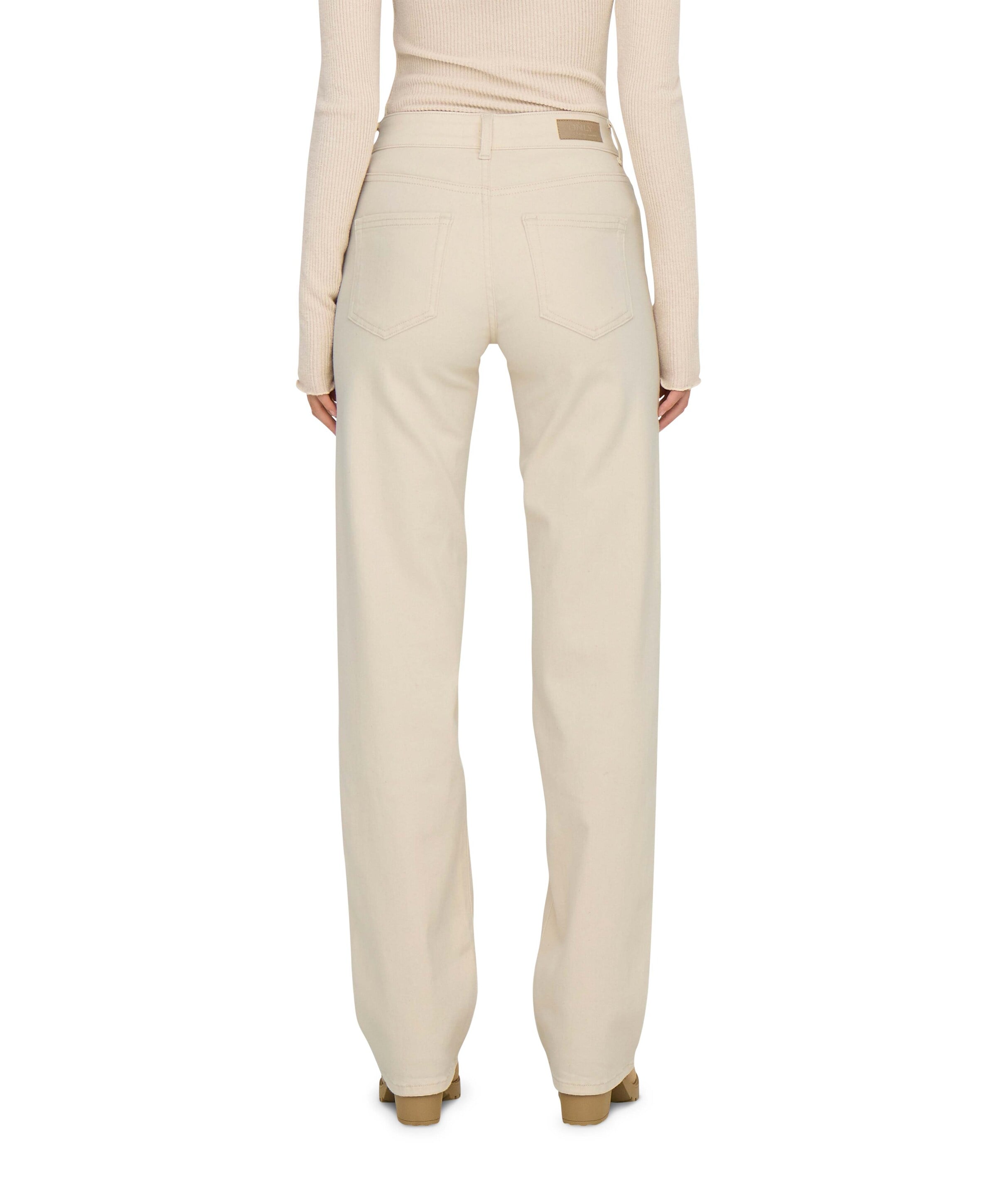 Only ONLBLUSH MID STRAIGHT DNM DOT NOOS dames jeans ecru