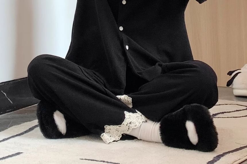 GOUB - Pyjamaset: top met lange mouwen en knoopjes + broek