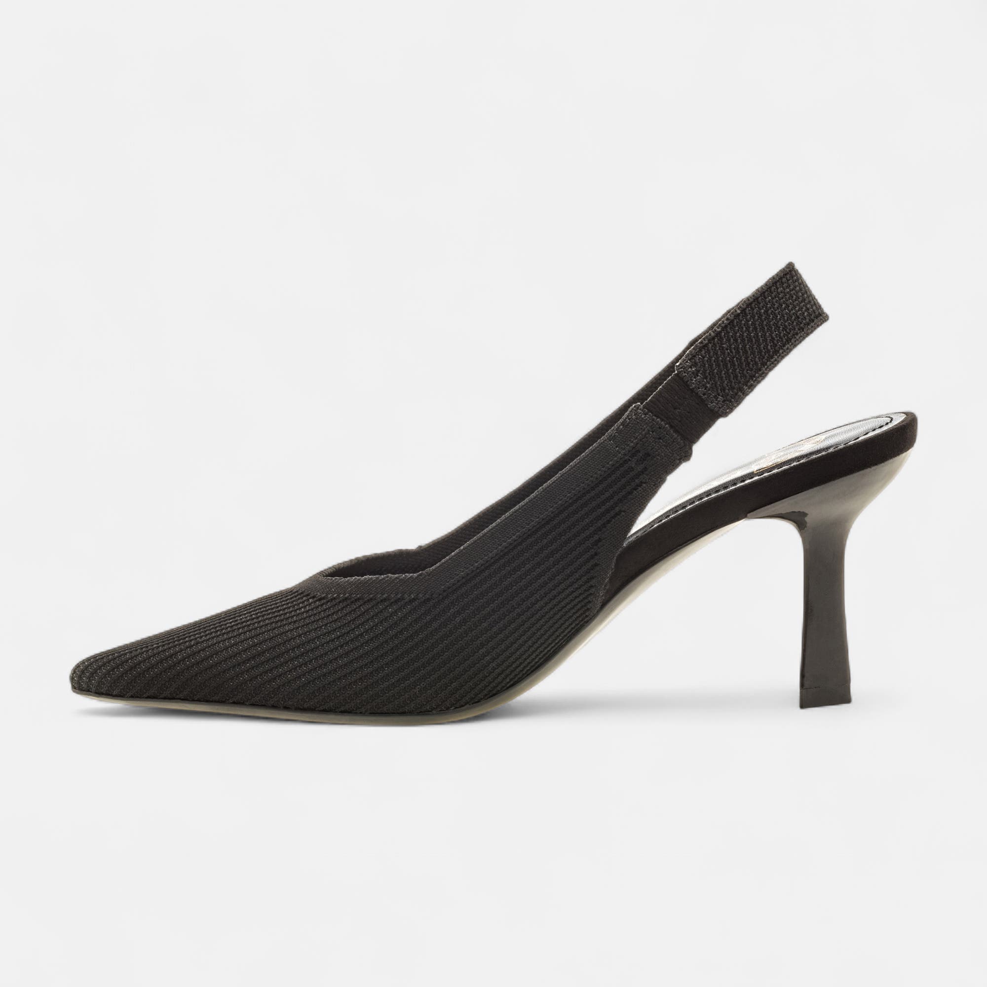Escarpins avec bride arrière à talon Femme noir