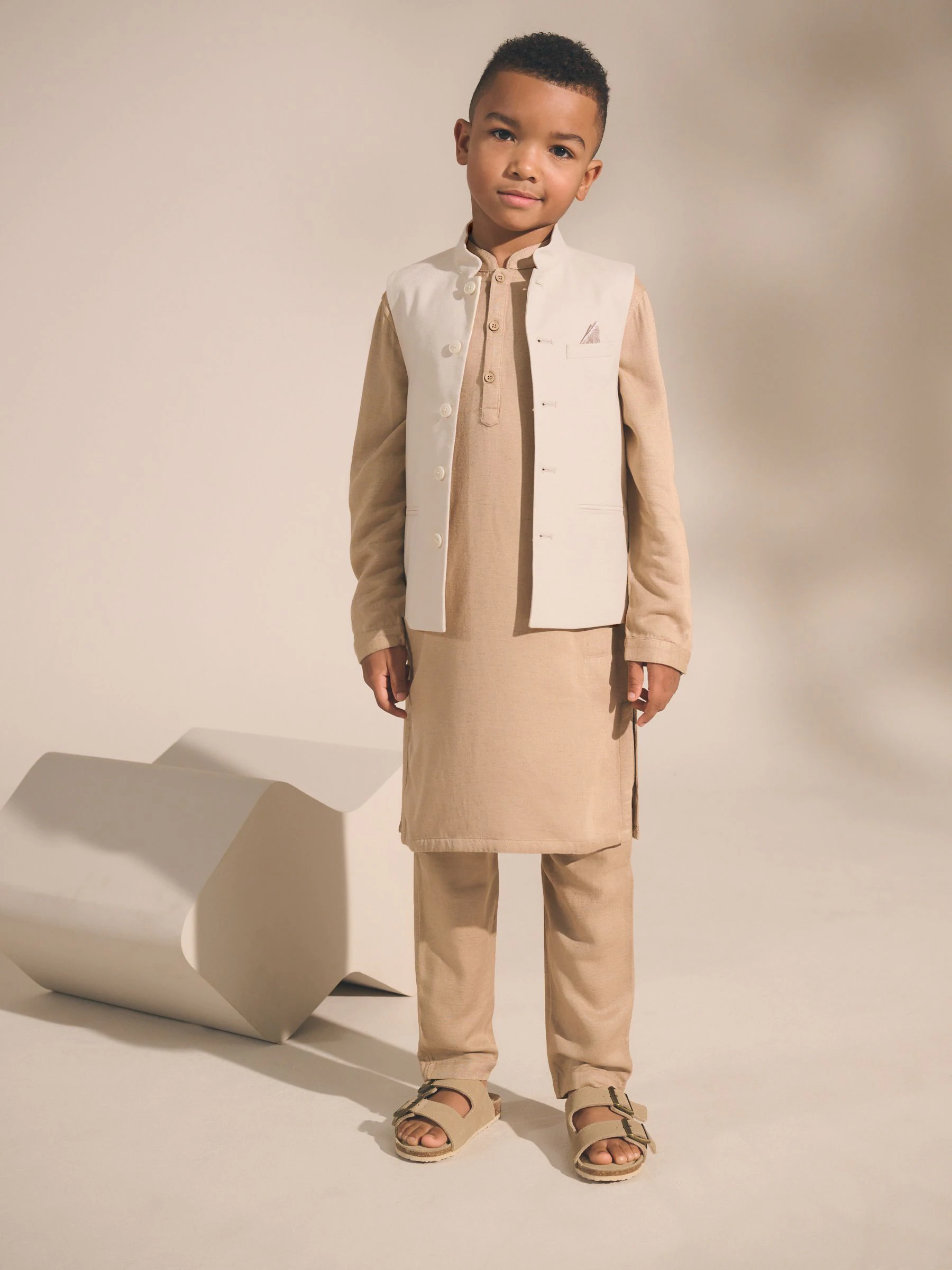 Ecru wit - Eid gilet (3mnd-16jr)
