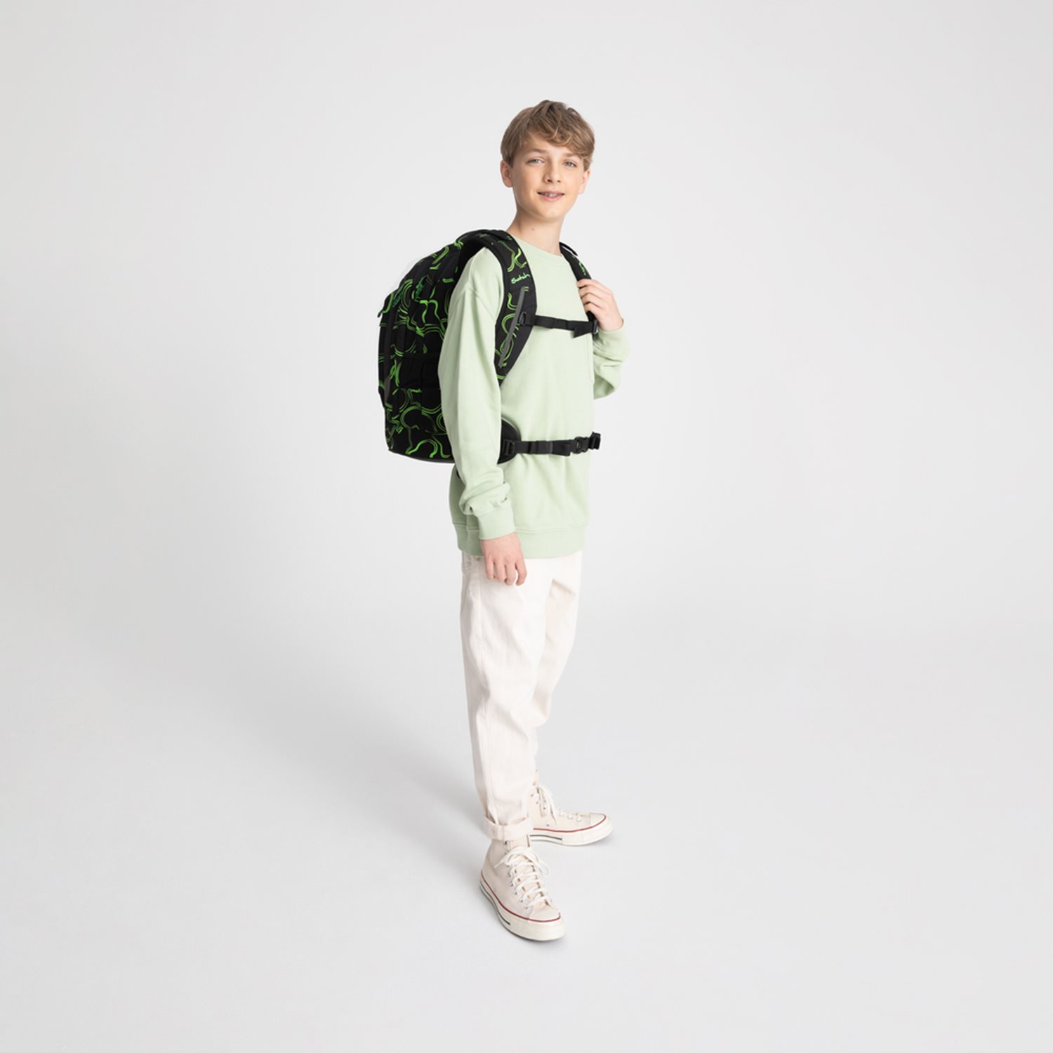 Satch Pack School Rugzak green supreme