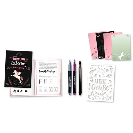 Coppenrath Verlag Mein Handlettering Starter-Set - Unicorn (100% selbst gem.)