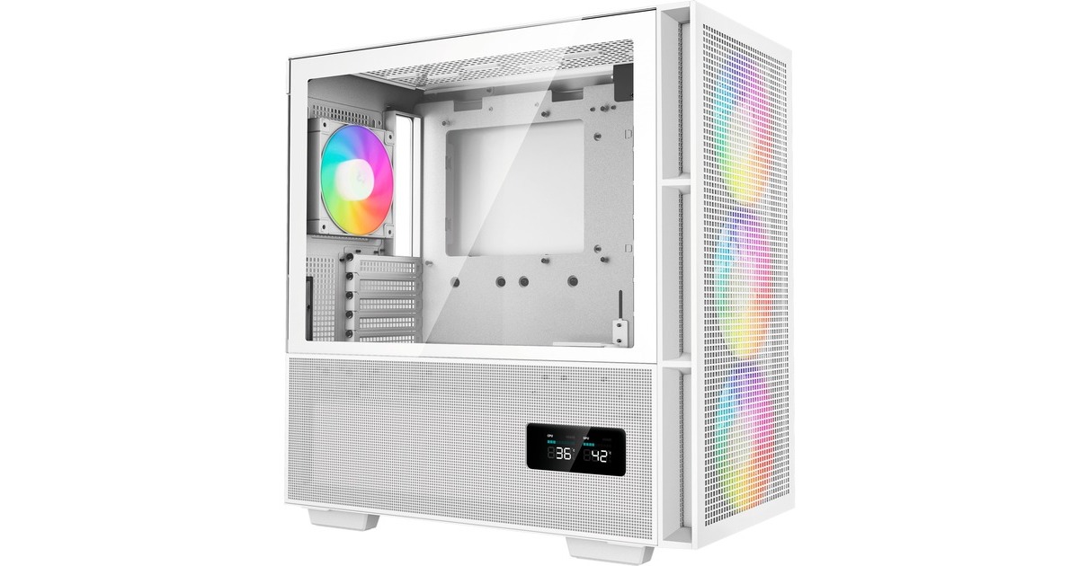 DeepCoolCH560 Digital midi tower behuizing  (Wit | 1x USB-A | 1x USB-C | RGB | Window)