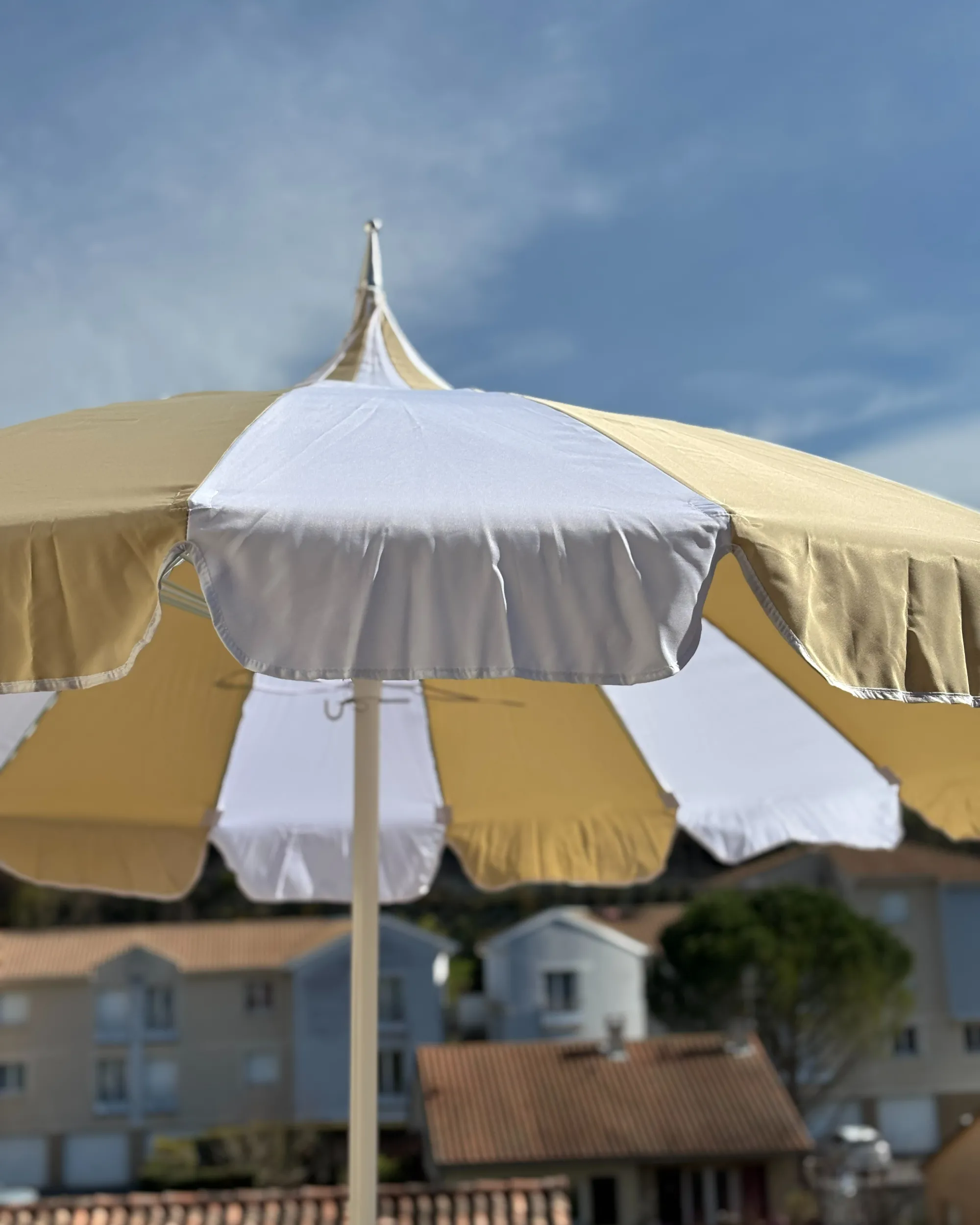 Parasol 245 cm MINOA Wit/beige