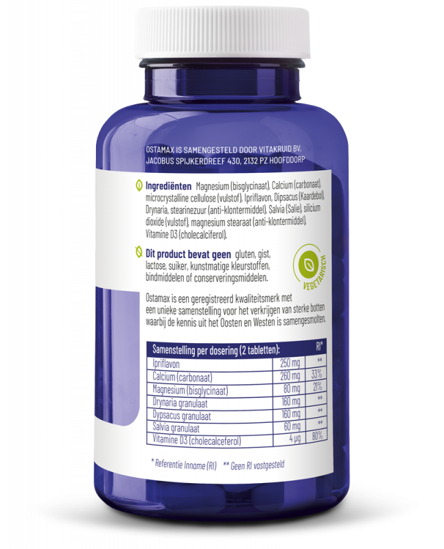 Vitakruid Ostamax Met Oa Calcium & Magnesium (90 tabletten)
