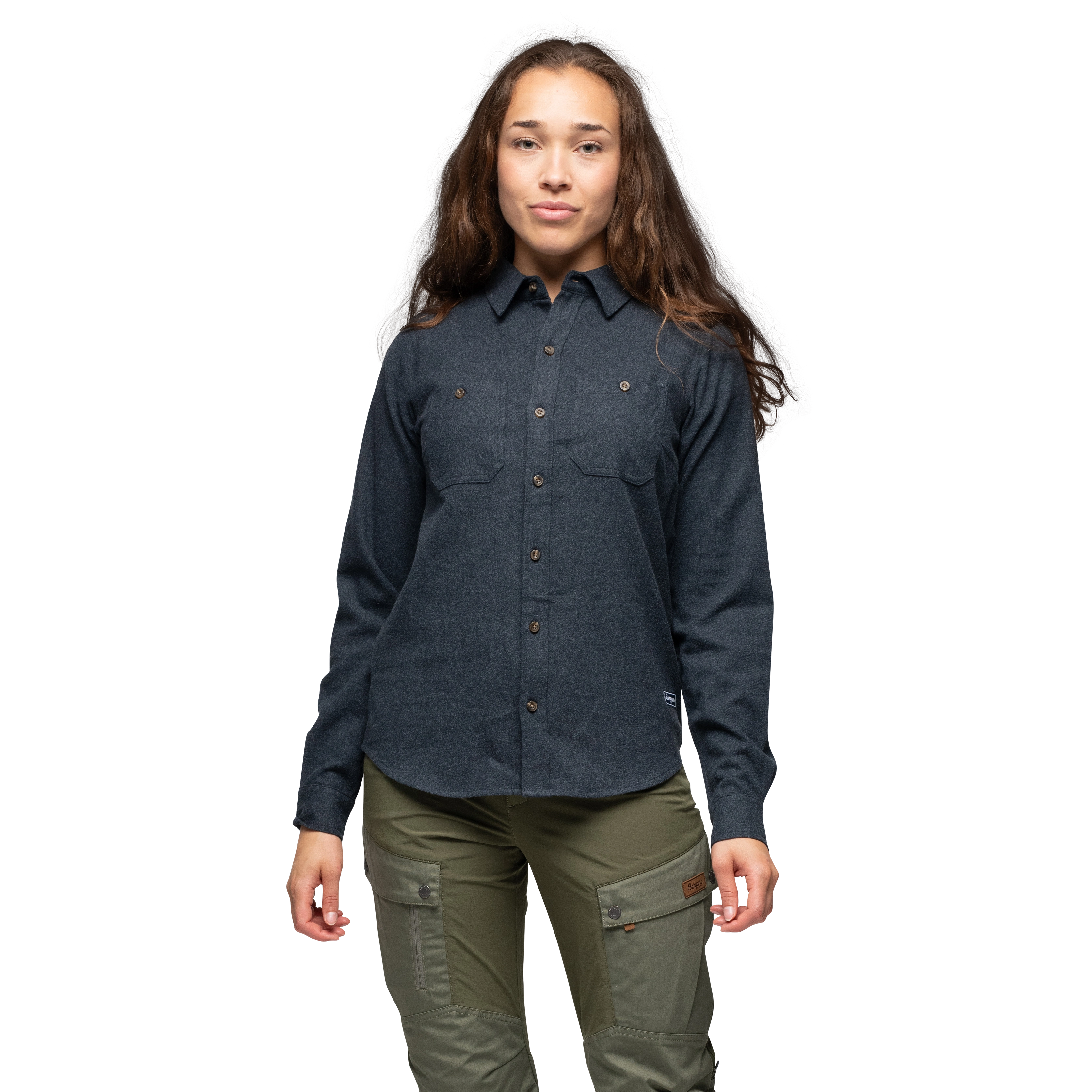 Nordmarka Flannel Shirt Women Navy Blue