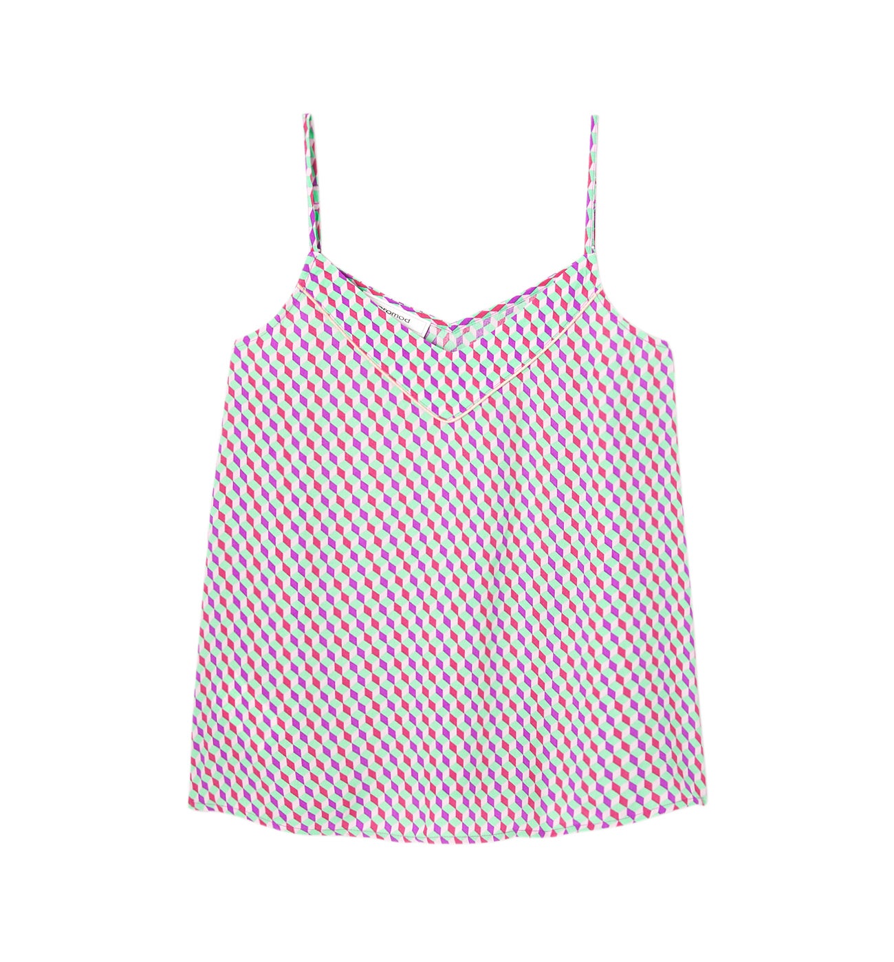 Top à fines bretelles Femme - Imprimé multicolore