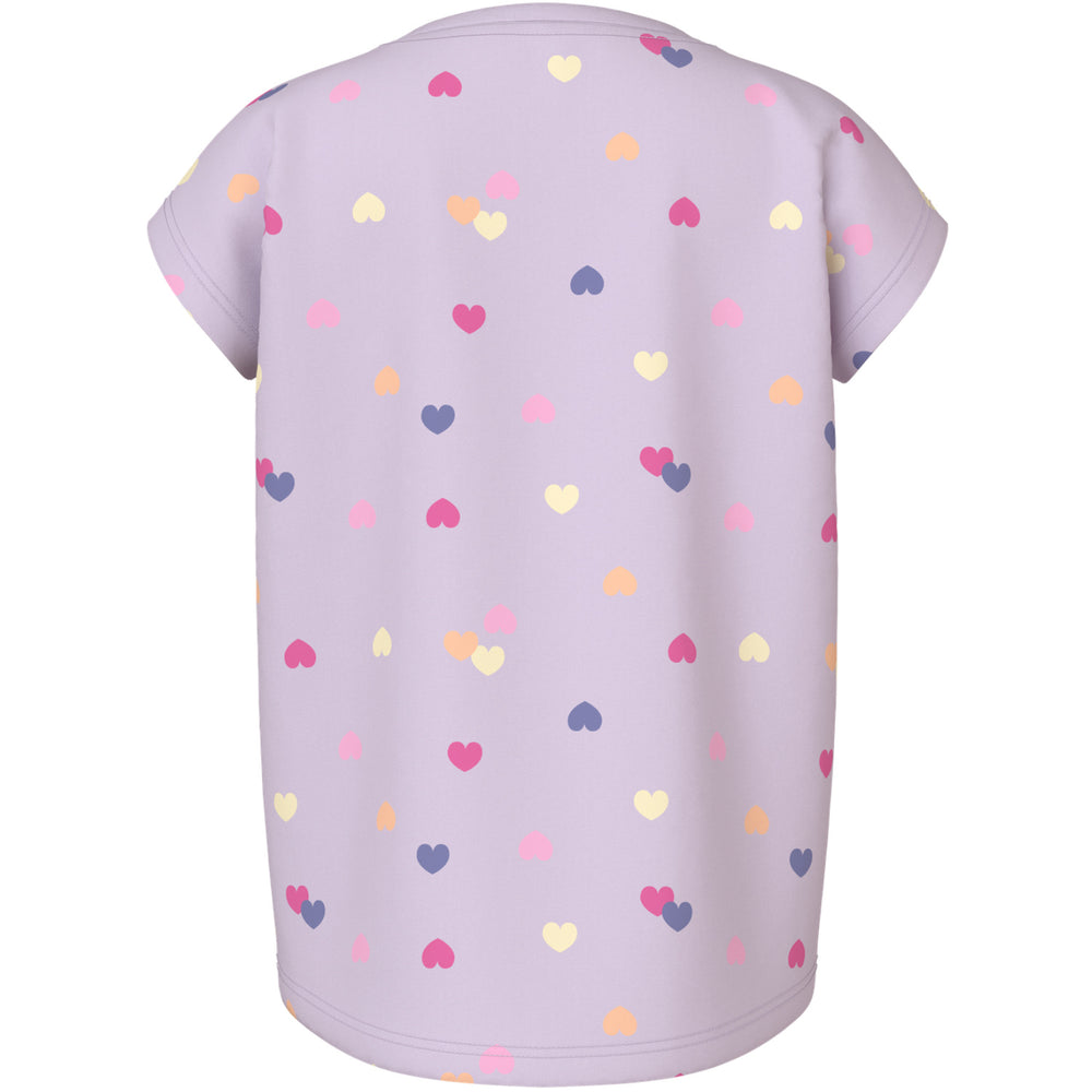 Køb Name It Lavender Fog Colorful Hearts Nmfvigga Capsl Top