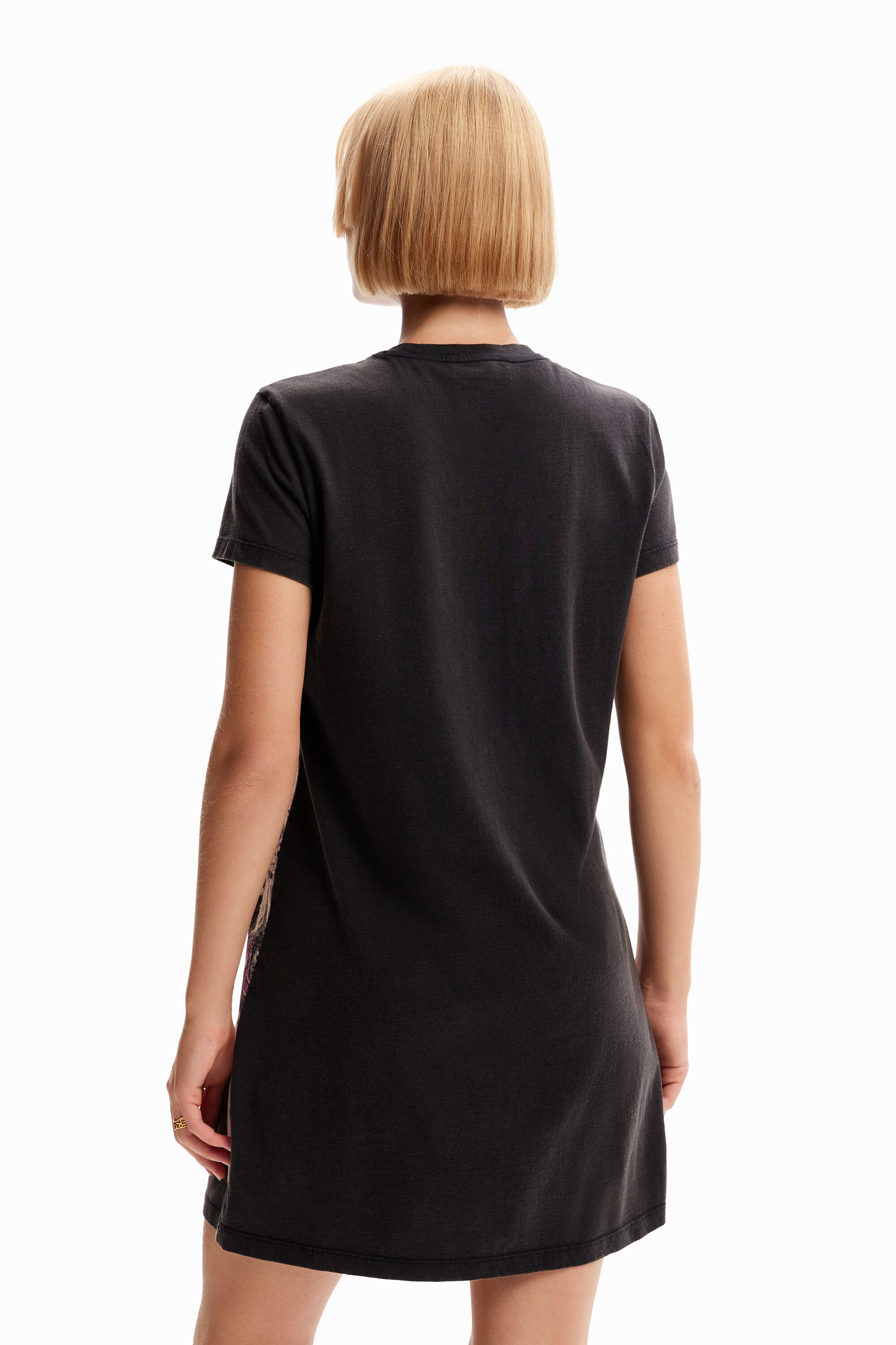 Mini-robe t-shirt fleurs
