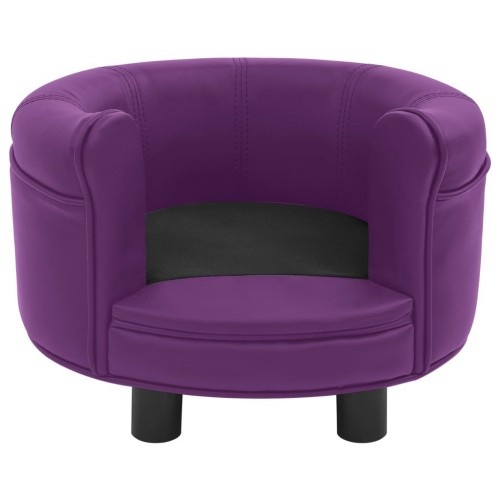 Sofá antiderrapante roxo Vidaxl para cães de pequeno porte.