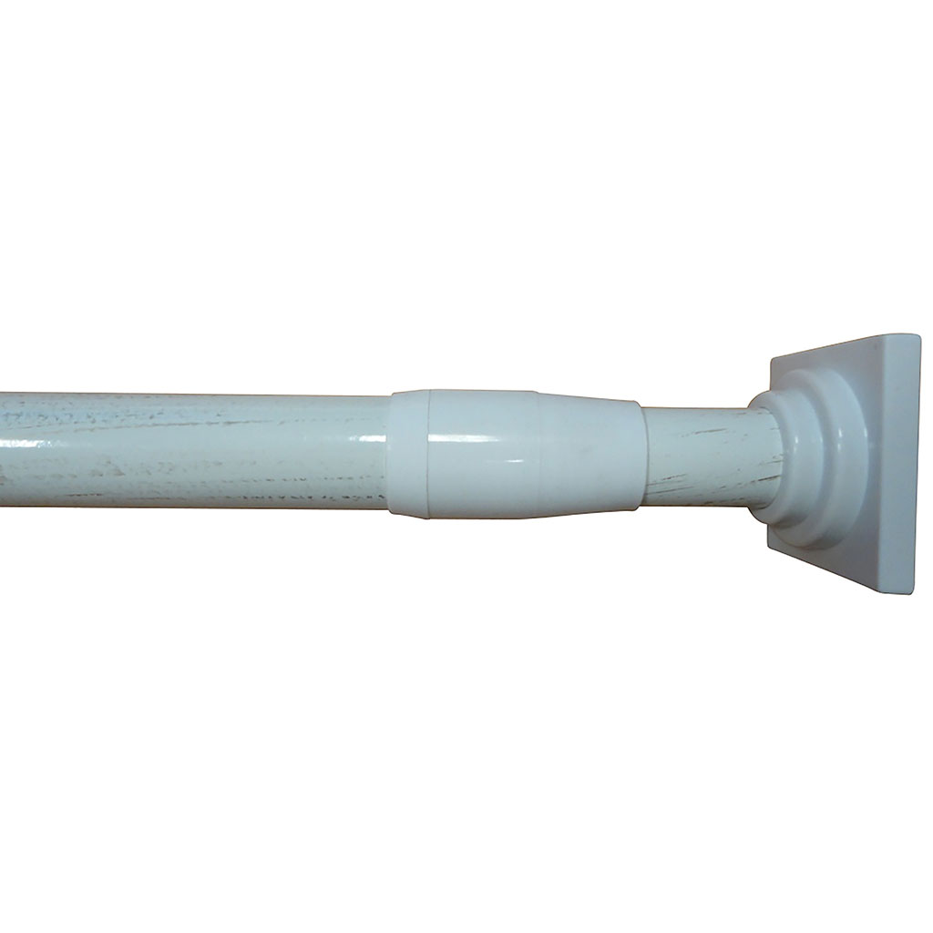 Tringle extensible entre-murs blanc or 135-250cm D 22mm