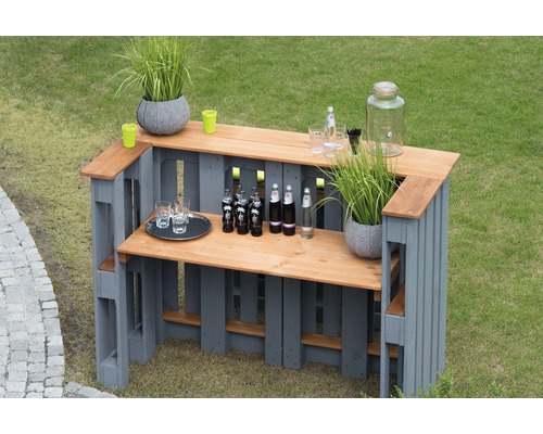 Projectpallet, halve maat, 120 x 40 x 15 cm, bruin