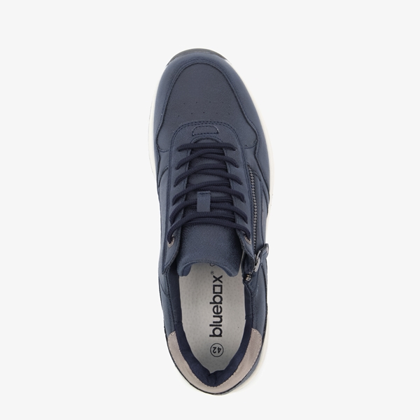 Blue Box heren sneakers blauw met rits