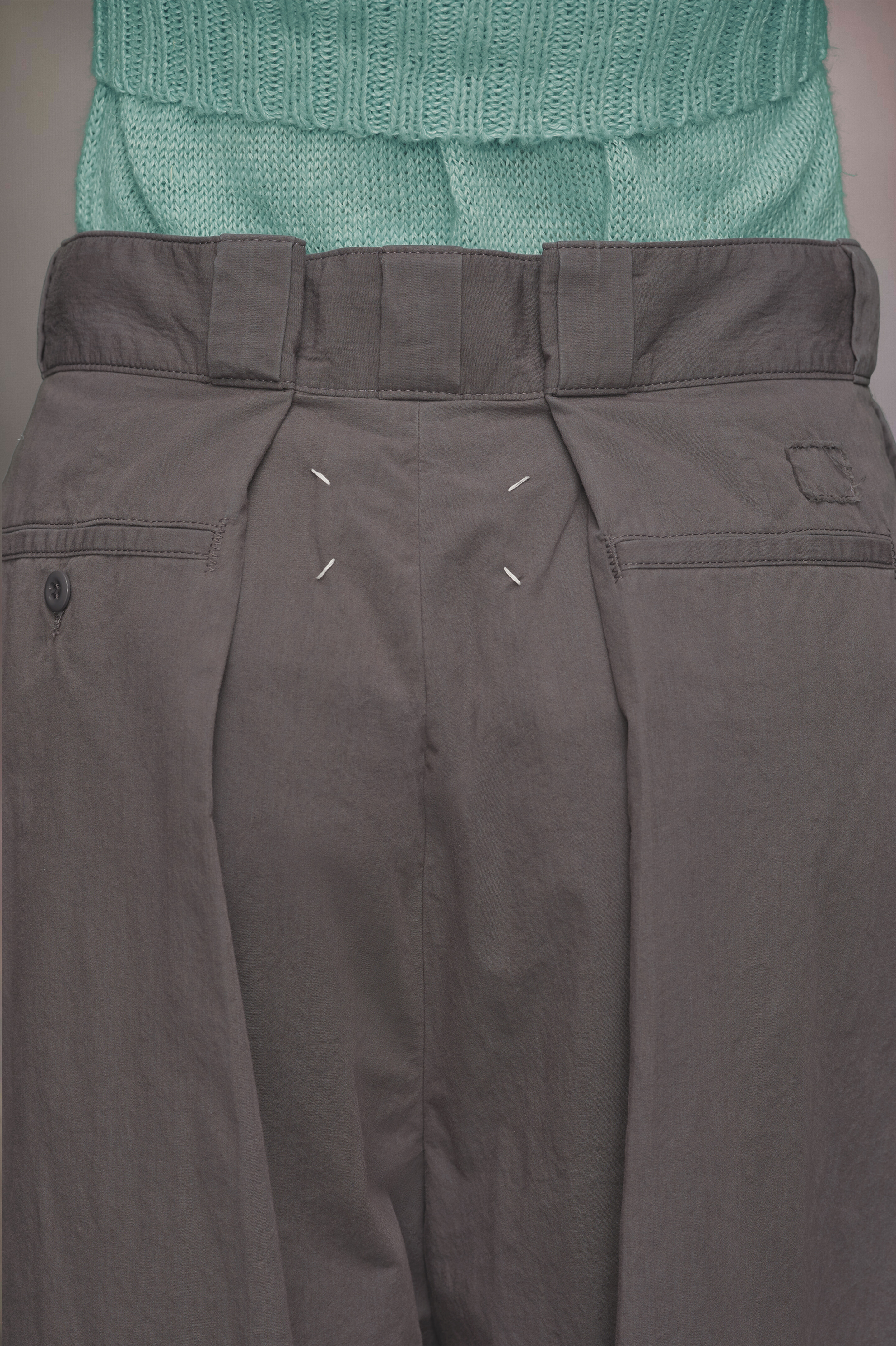 Pantalon à plis Gris asphalte
