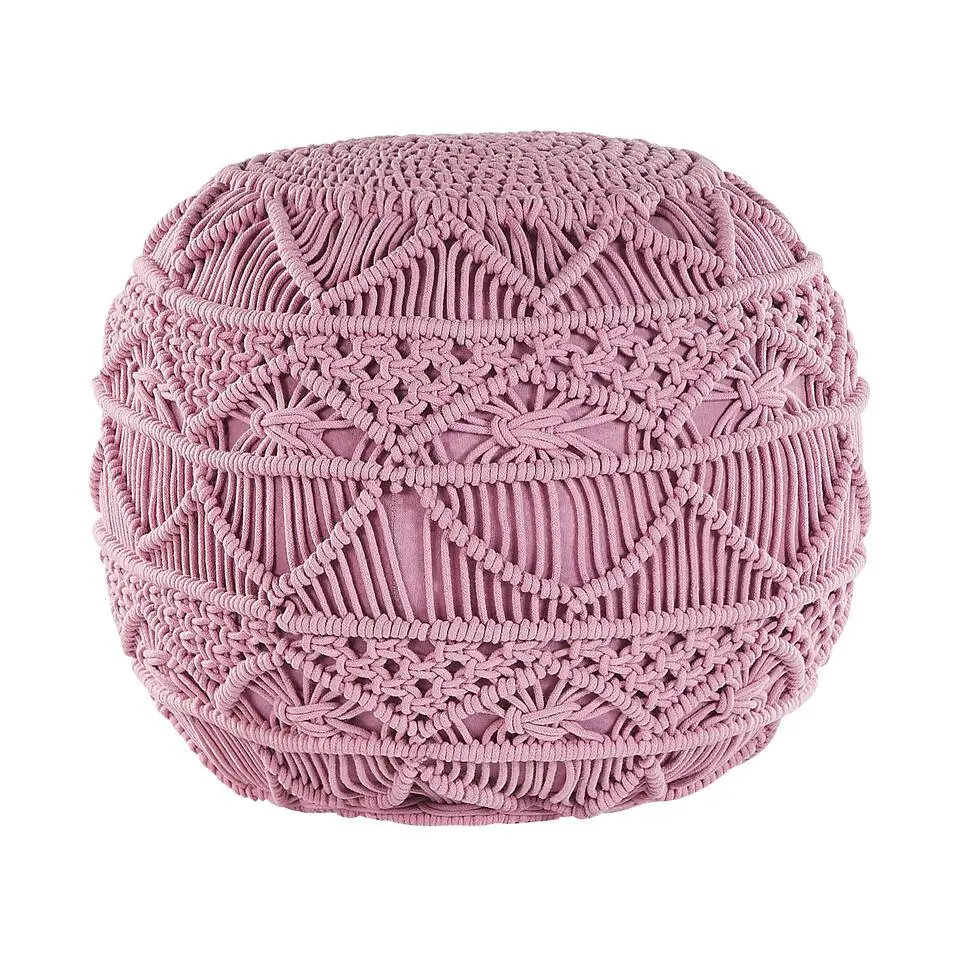 KAYSERI - Poef - Roze - 40 cm - Katoen
