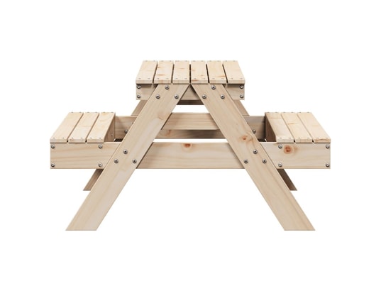VIDAXL - Table avec banc Table de pique-nique pour enfants 88x97x52cm bois massif de...