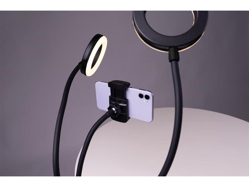Dörr Videoleuchte 2-er Ringlicht SLR-12 Bi-Color Doppel-Ringlicht für zweiseitige Ausleuchtung Ihrer Selfies