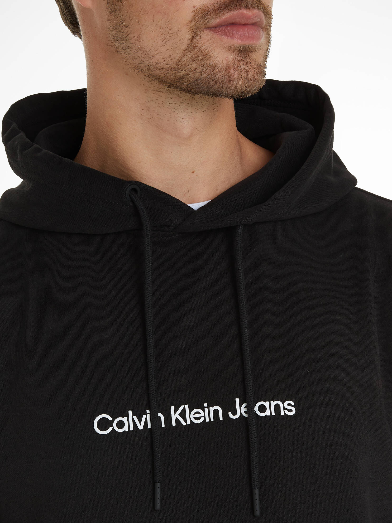 CALVIN KLEIN JEANS| Herren Sweatshirt mit Kapuze SQUARE FREQUENCY LOGO HOODIE