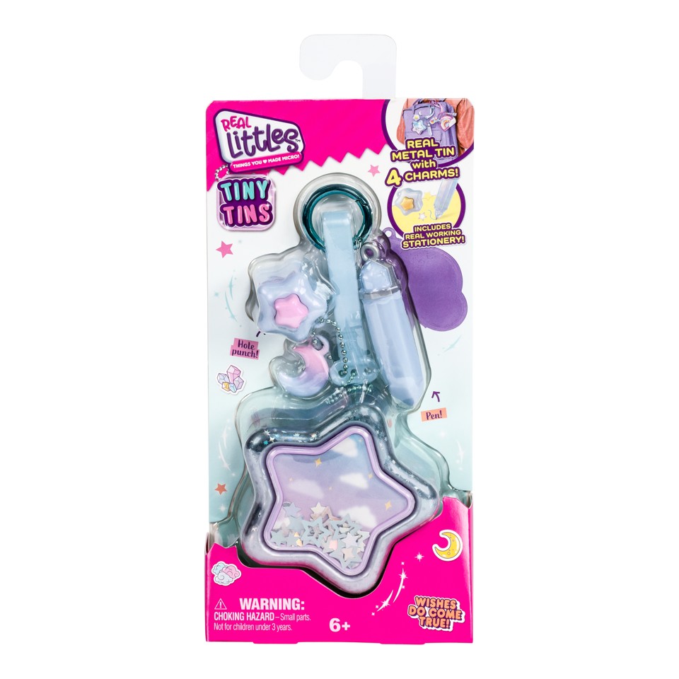 Real Littles Mini dåser med charms af skoleredskaber - Clip on Playset