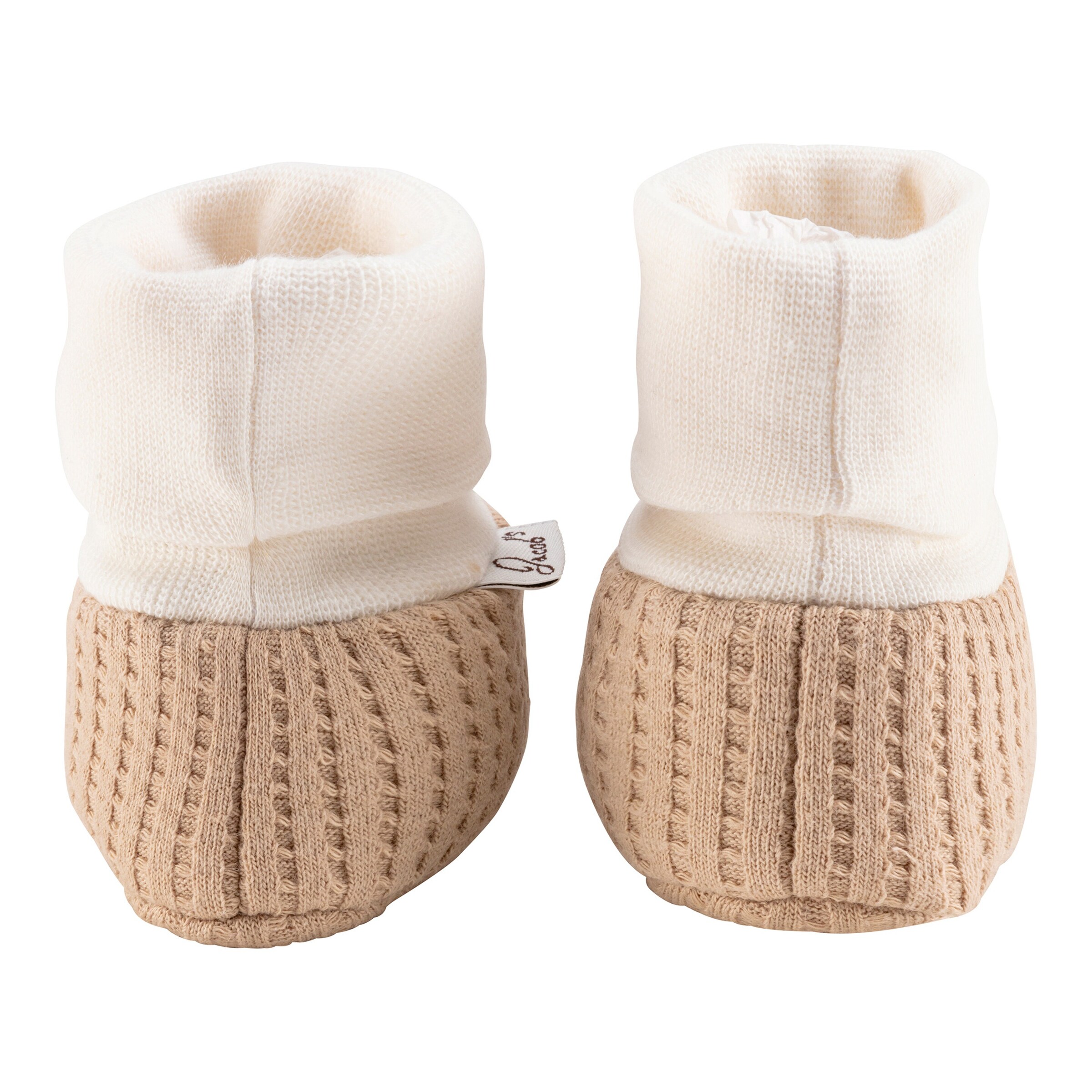 Jacob`s Baby-Schlupfschuhe Waffelpiqué beige