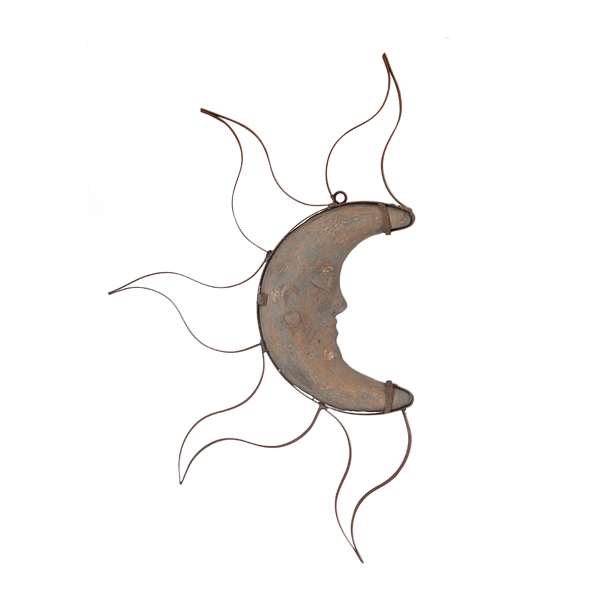Wandschmuck 'Moon', braun, H 76 cm, B 46 cm, T 8 cm von fischer's lagerhaus