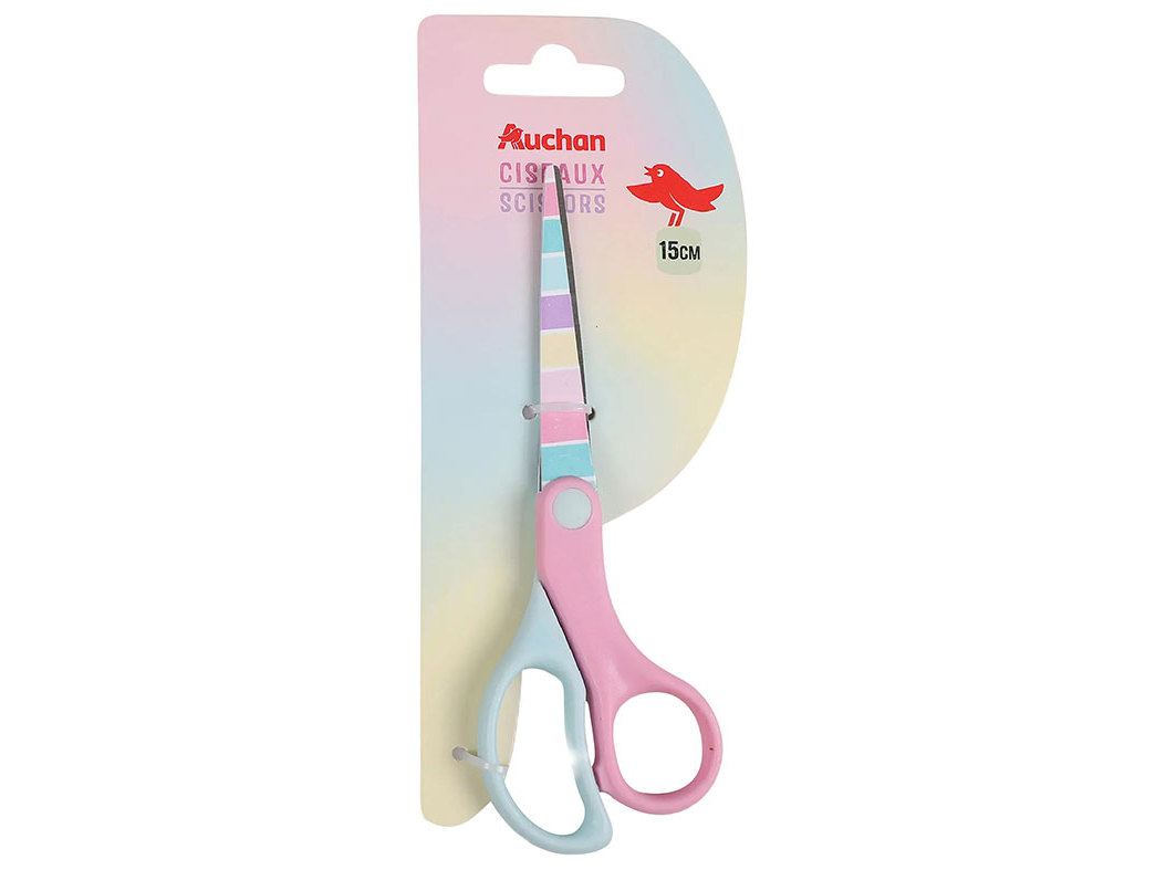 TESOURA BI-MATERIAL AUCHAN 15CM SHIMMERING