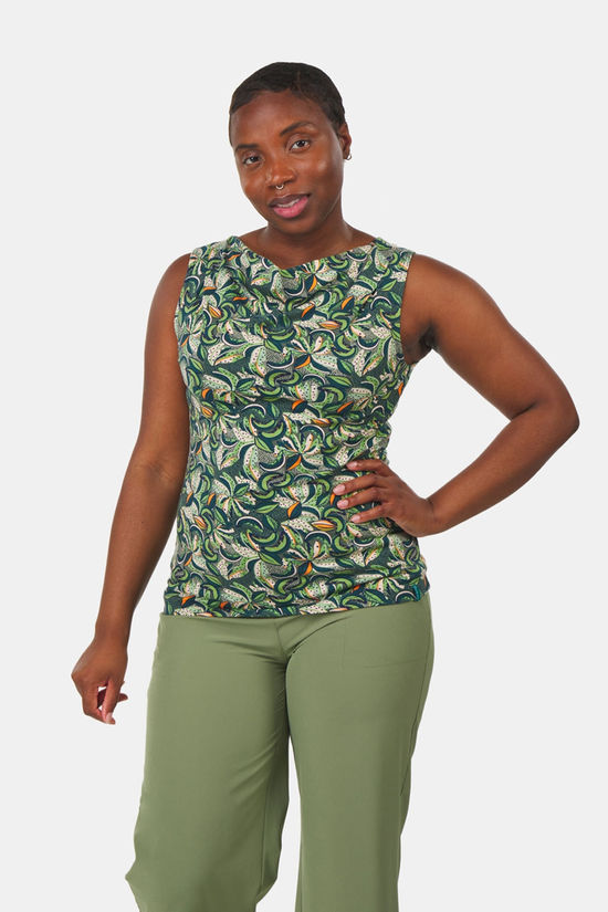 Tranquillo Tranquillo Top with waterfall neckline Dames