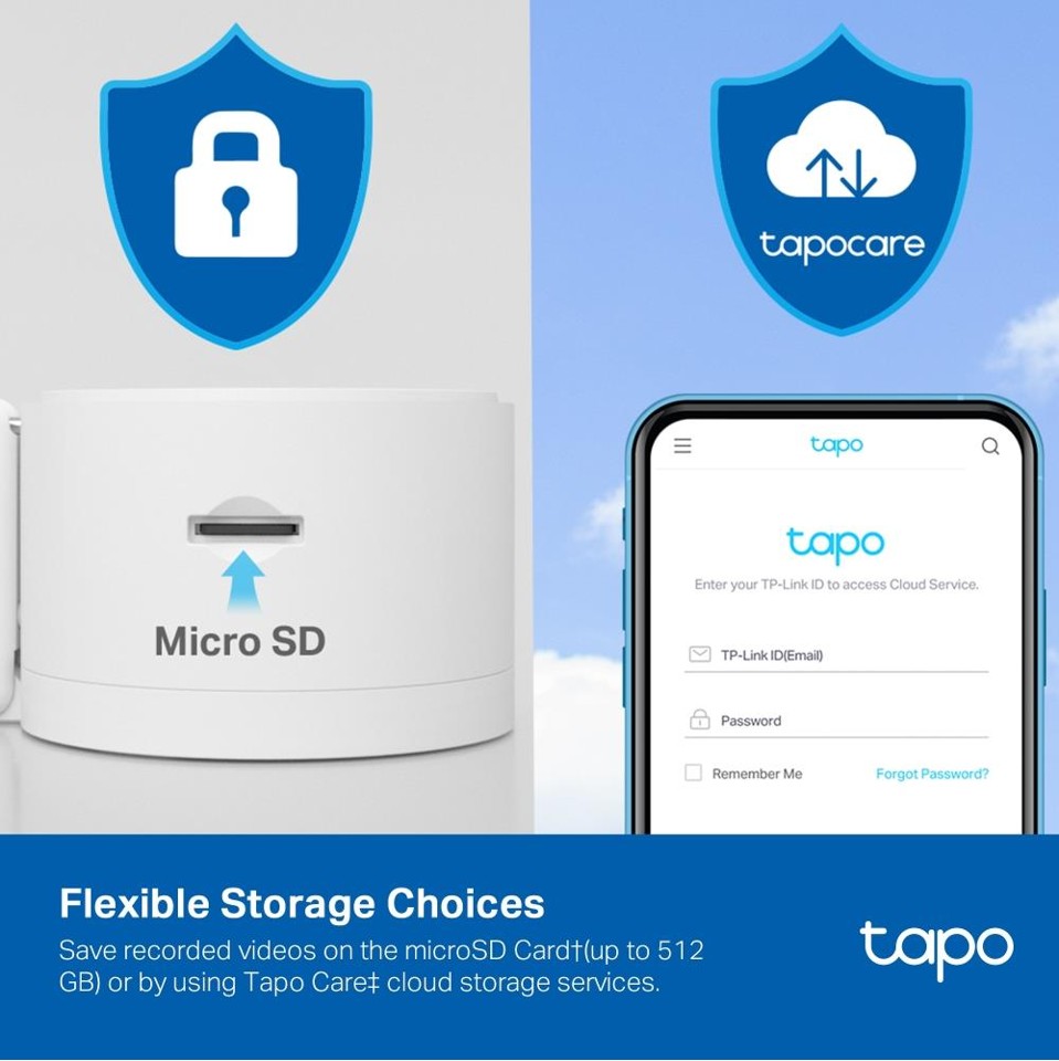 TP-Link - Tapo AI Home Security Wi-Fi kamera Tapo C125
